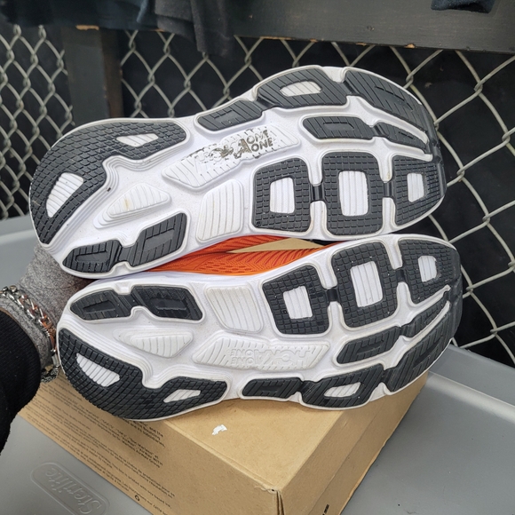 Hoka Bondi 17 Orange Athletic Sneakers - Picture 6 of 6